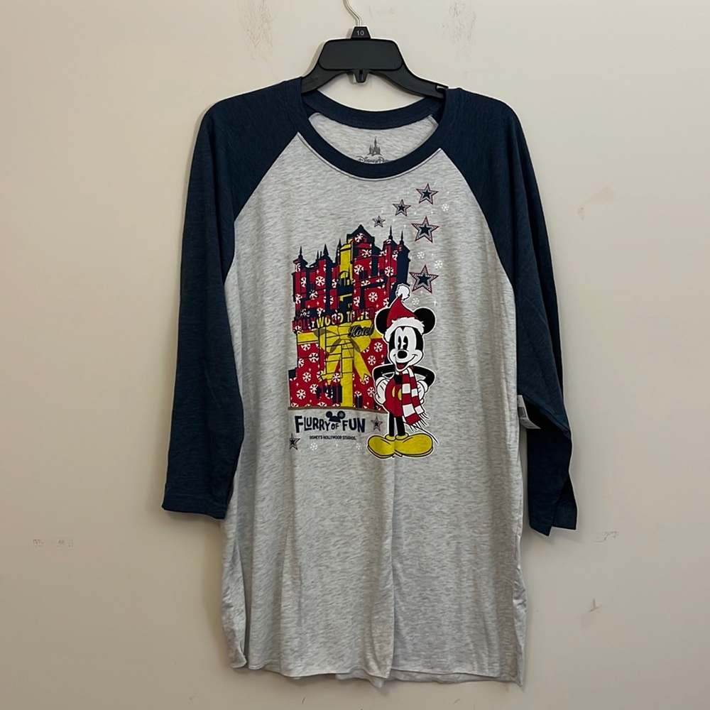 New Disney Parks Flurry of Fun Mickey Long-sleeve T Shirt Size 2XL